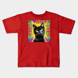 Psychedelic Cat- Jasper Kids T-Shirt